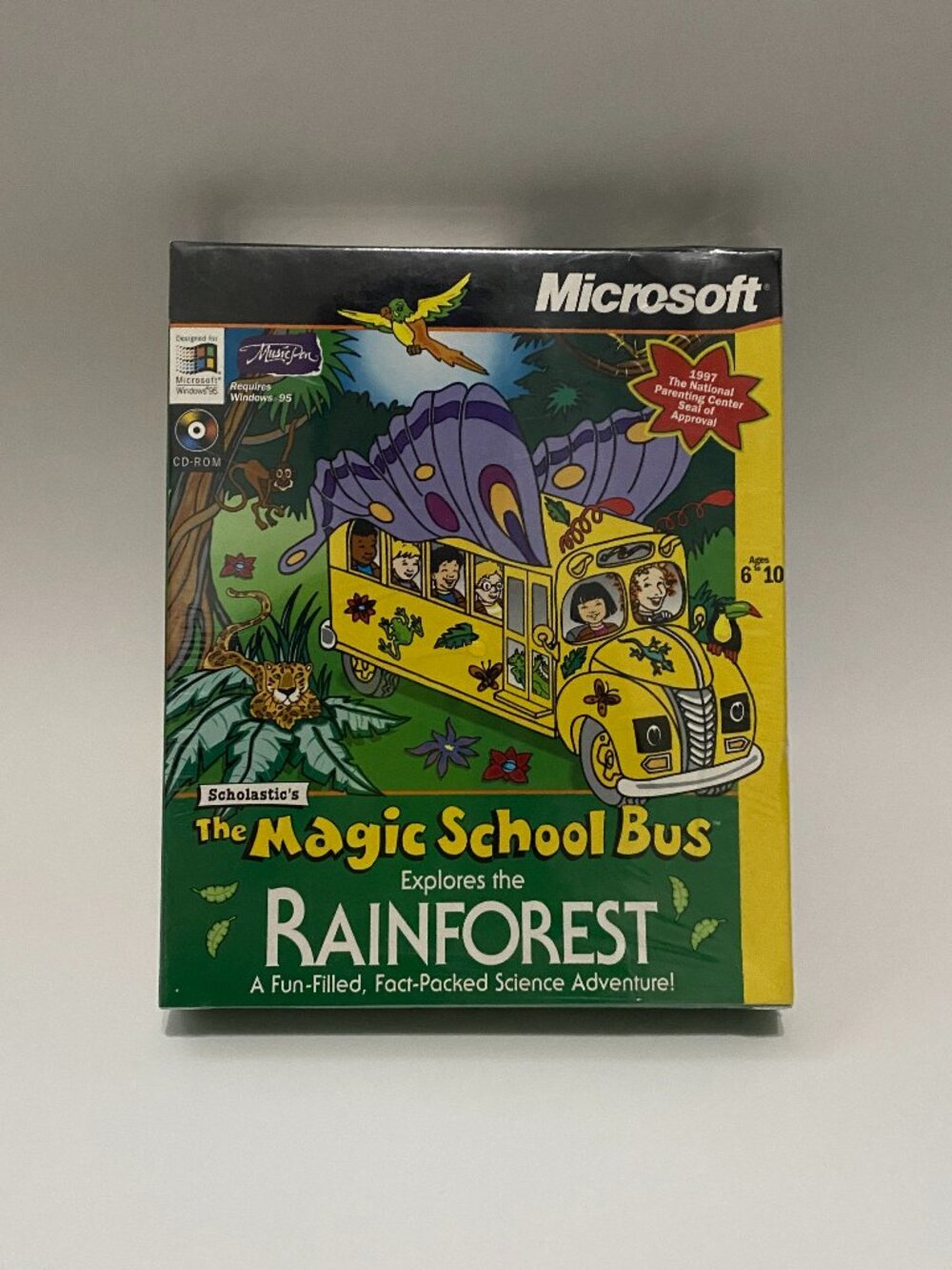 the magic school bus explores the rainforest (microsoft) pc cd-rom sealed in box